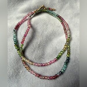 Natural Watermelon Tourmaline Necklace